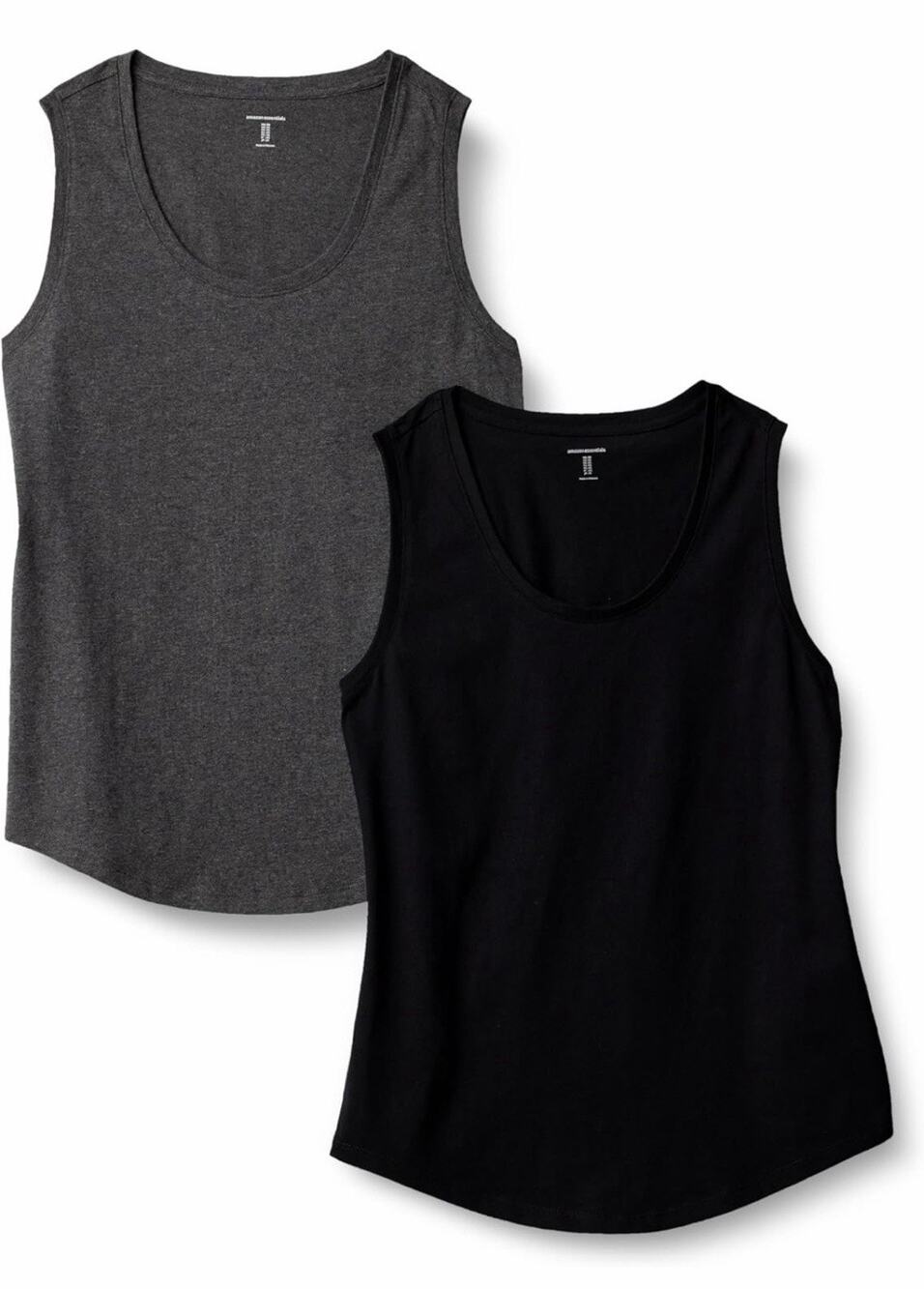 2 Pk Amazon Essentials Women's Regular-Fit 100% Cotton Sleeveless Tank Tops Xl